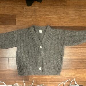 Babaa Gray Knit Cardigan